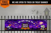 We Are Open to Trick or Treat Banner
