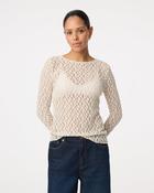 Knit-ted Lacey Top, Cream