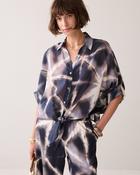 SUMMUM Tie Dye Blouse, Blue Noir image
