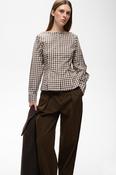 In Wear Haiko Tinnikka Cotton Trousers, Chocolate Brown image