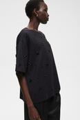 InWear Baya Pannie Top, Black Sequin Flower image