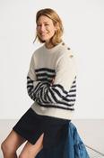 PART TWO Pialil Pullover, Dark Navy Stripe on Soft White image