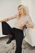 Part Two Natanya Wool Knit,  Navy Dot on Natural