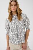 Part Two Almeras Blouse, Dark Navy Leaf Print image