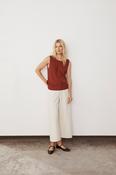 Part Two Safin Denim Trousers, Whitecap Grey (Ecru) image