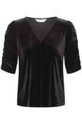 Part Two Valeriia Velvet Top, Black image