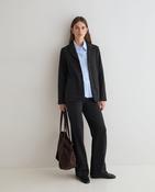 Yerse Jacquard Check Trousers, Anthracite Grey