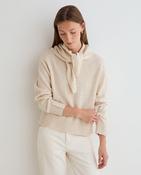 Yerse Wool Knit with optional Scarf, Ecru