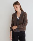 Yerse Stripe Cardigan, Grey