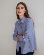 Yerse Organic Cotton Stripe Shirt, Blue