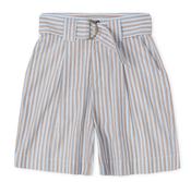 Yerse Cotton Shorts, Blue Stripe