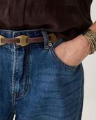 SUMMUM Ornament Leather Belt, Dark Chocolate image