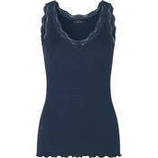 CrétoN Crpatricia Silk Rib Top, Navy