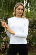 NO2MORO Enzo Frill Neck Top, White image