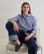 Yerse Organic Cotton Stripe Shirt, Blue image