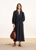 La Fée Maraboutée Dembo Linen Dress, Ink Blue image