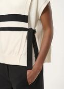 Humility Luta Knit, Cream with Black Stripe