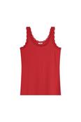 Kyra Jolien Singlet Basic With Lace, Salsa Red