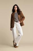 Red Button Colette With Belt, Ecru