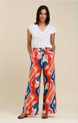 La Fee maraboutee Pacoa Printed Trouser, Red Wave