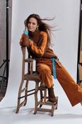 La Fee Maraboutee Gwendy Cropped Corduroy Trousers, Curcuma image