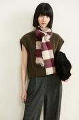 Humility Maru Scarf, Beige/Burgundy image