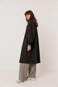 Indi and Cold Reversible Wool Coat, Black Check