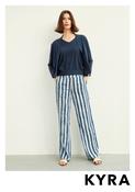 kyra Nyna Print trouser, Blue Iris