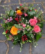 Sunset sympathy wreath