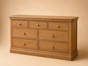 Toulouse Solid Oak 7 Drawer Wide Chest image