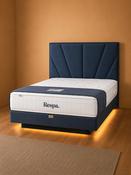Respa King-size Illuminating Floating Divan with Sunrise Headboard