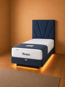 Respa Single Illuminating Floating Divan with Sunrise Headboard