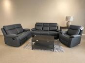 3+2+1 Seater Postiano Dark Grey Manual Reclining  Sofa Suite