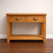 Adare Solid Oak Console Table With 2 Drawers ( Display Model)