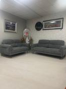 3+2 Seater Ruby Grey Contemporary Fabric Sofa Suite image