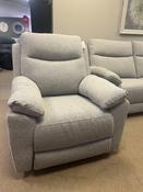 Mallow Silver Manual Recliner Armchair image