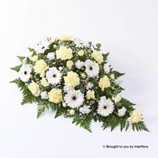 Carnation and Germini Teardrop Spray (Yellow &amp; White) image