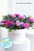 Baby Boy Lavender Floral - Hatbox image