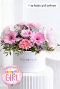 New Baby Girl Pretty Pink - Hatbox