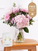 Peony Sweetheart - Vase with Free Congratulations Card