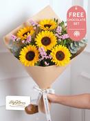 Pink Glow Bunch with Free Chocolate Set