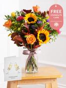 Autumn Charm - Vase with Free Congratulations Card