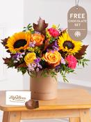 Thank You Autumn Charm - Hatbox with Free Chocolate Set