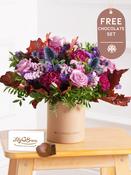 Thank You Autumn Purple Majesty - Hatbox with Free Chocolate Set