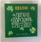 Coaster Set - Four Leaf Clover - set of 6