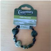 Connemara Marble - Heart Stretch Celtic Bracelet