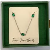 Fior Jewellery -  Irish Emerald Silver Necklace