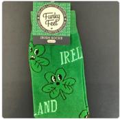 Funky Feet Socks - Smiling Shamrock