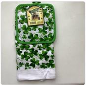 Kitchen Collection - Shamrock Tea Towel and Potholder