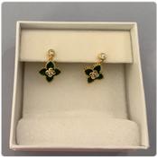 Knight &amp;amp; Day - Pink Box Malachite Earrings